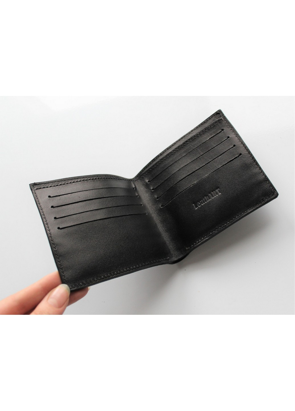 Мужской удобный кошелек из натуральной кожи 12х10,8х1,5 см LeathART (259091988)