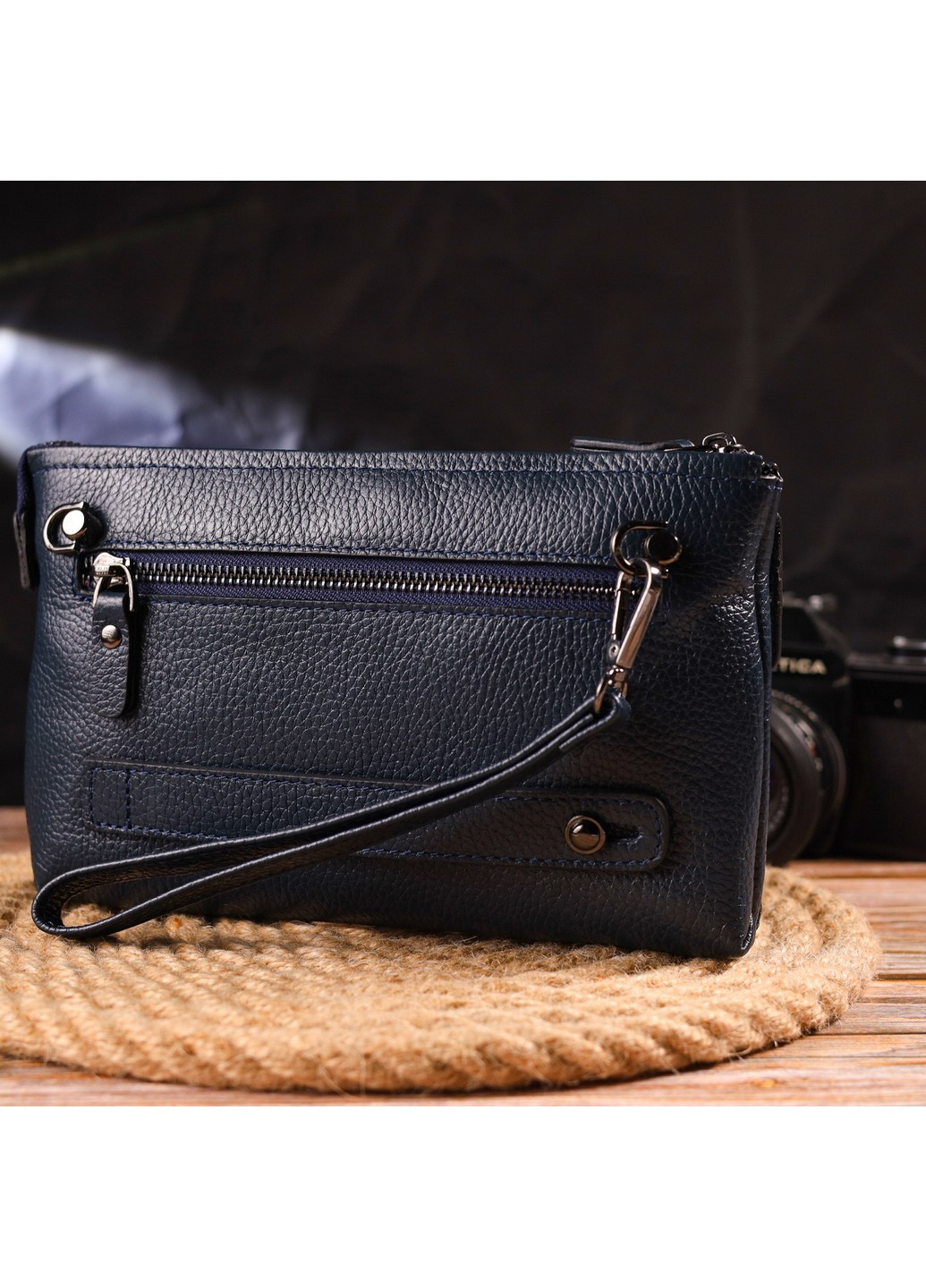 Клатч кожаный мужской 22,5х14х4 см Canpellini (259090578)