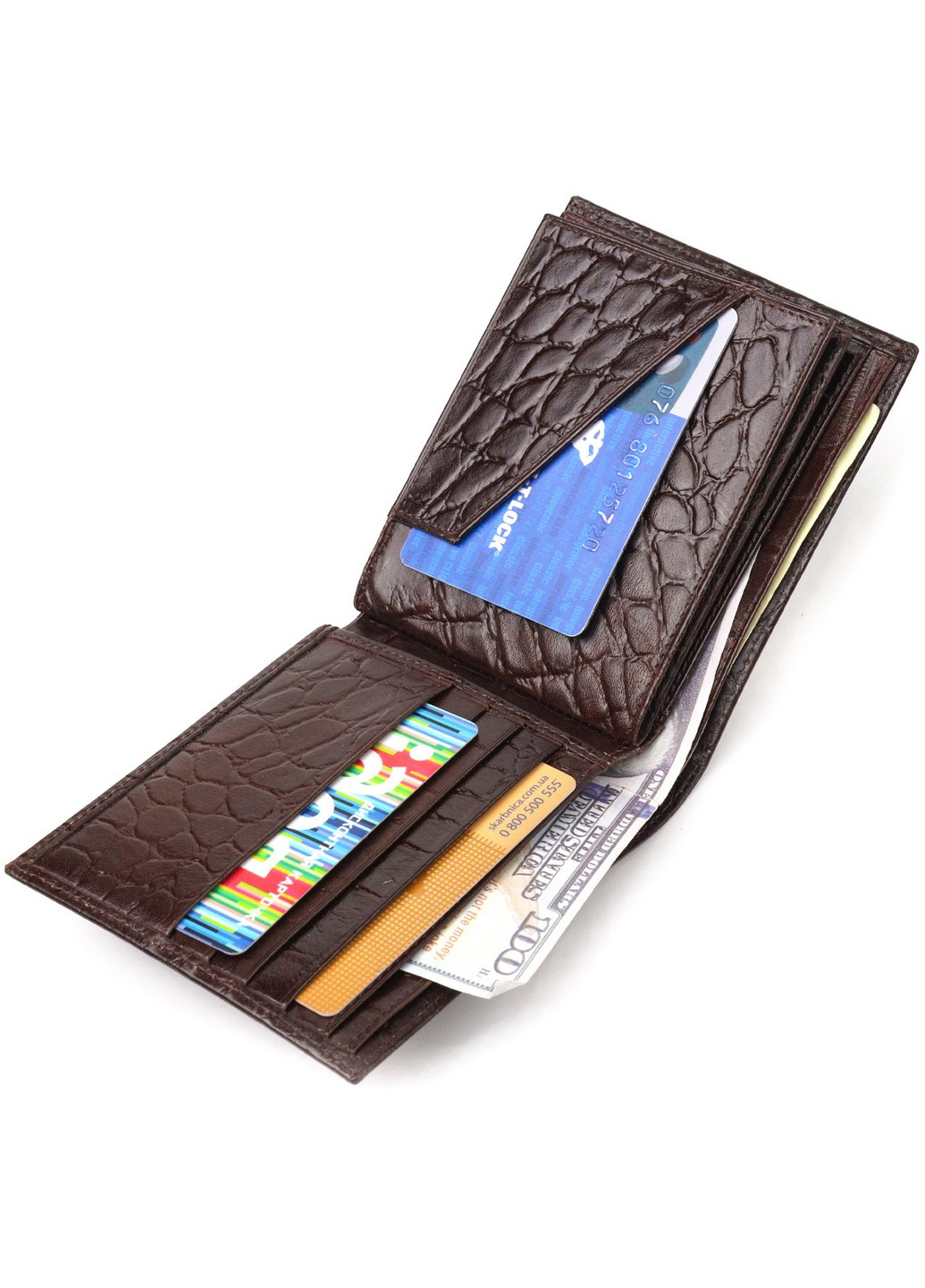 Кошелек кожаный мужской 11,5х9,8х1 см Canpellini (259090586)