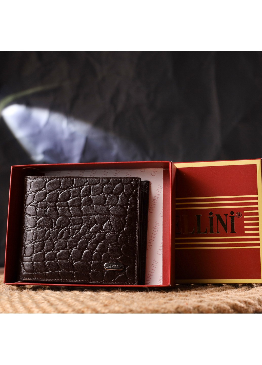 Кошелек кожаный мужской 11,5х9,8х1 см Canpellini (259090586)