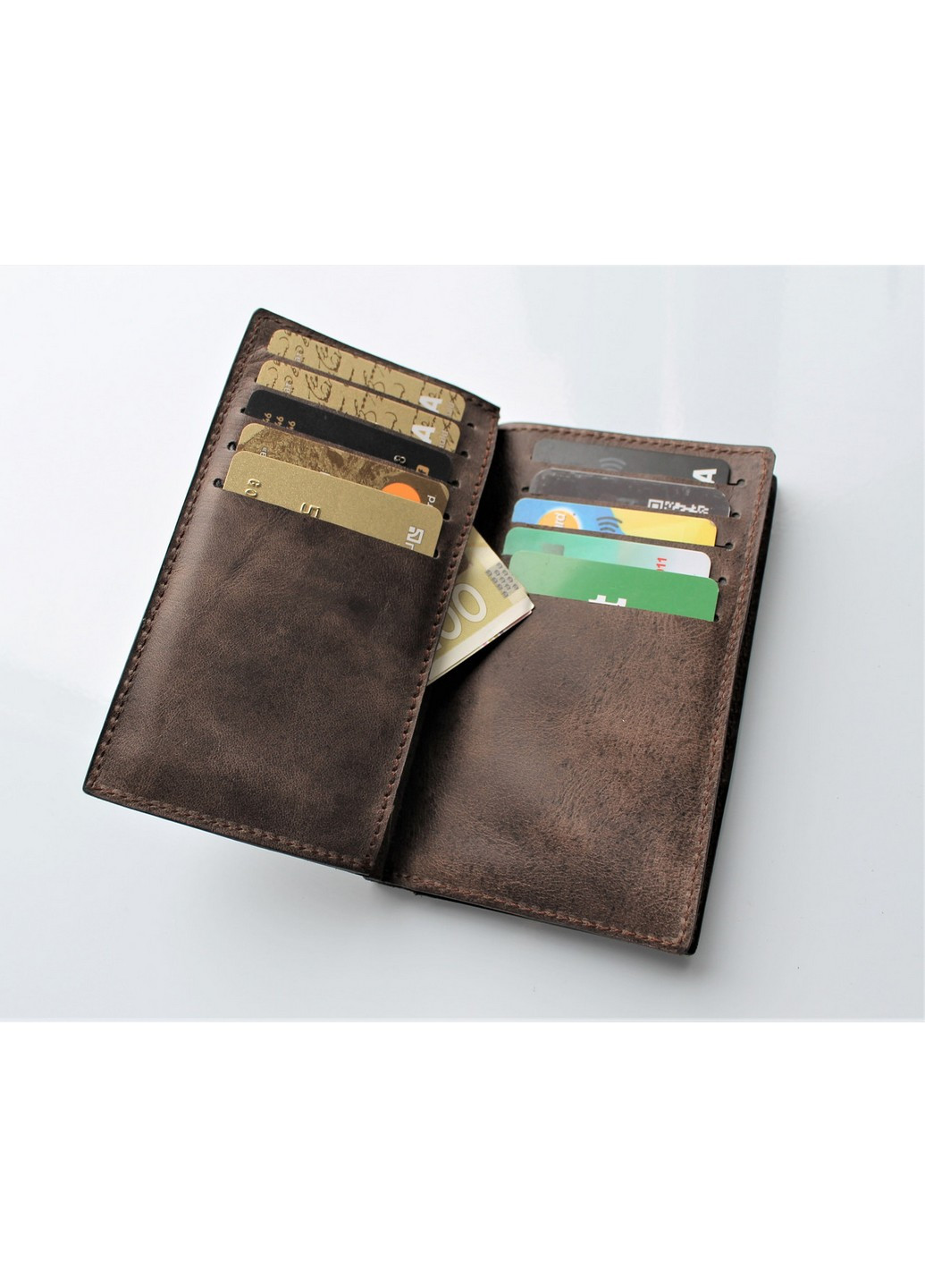 Чоловічий компактний шкіряний гаманець 8,5х13 см LeathART (259090874)