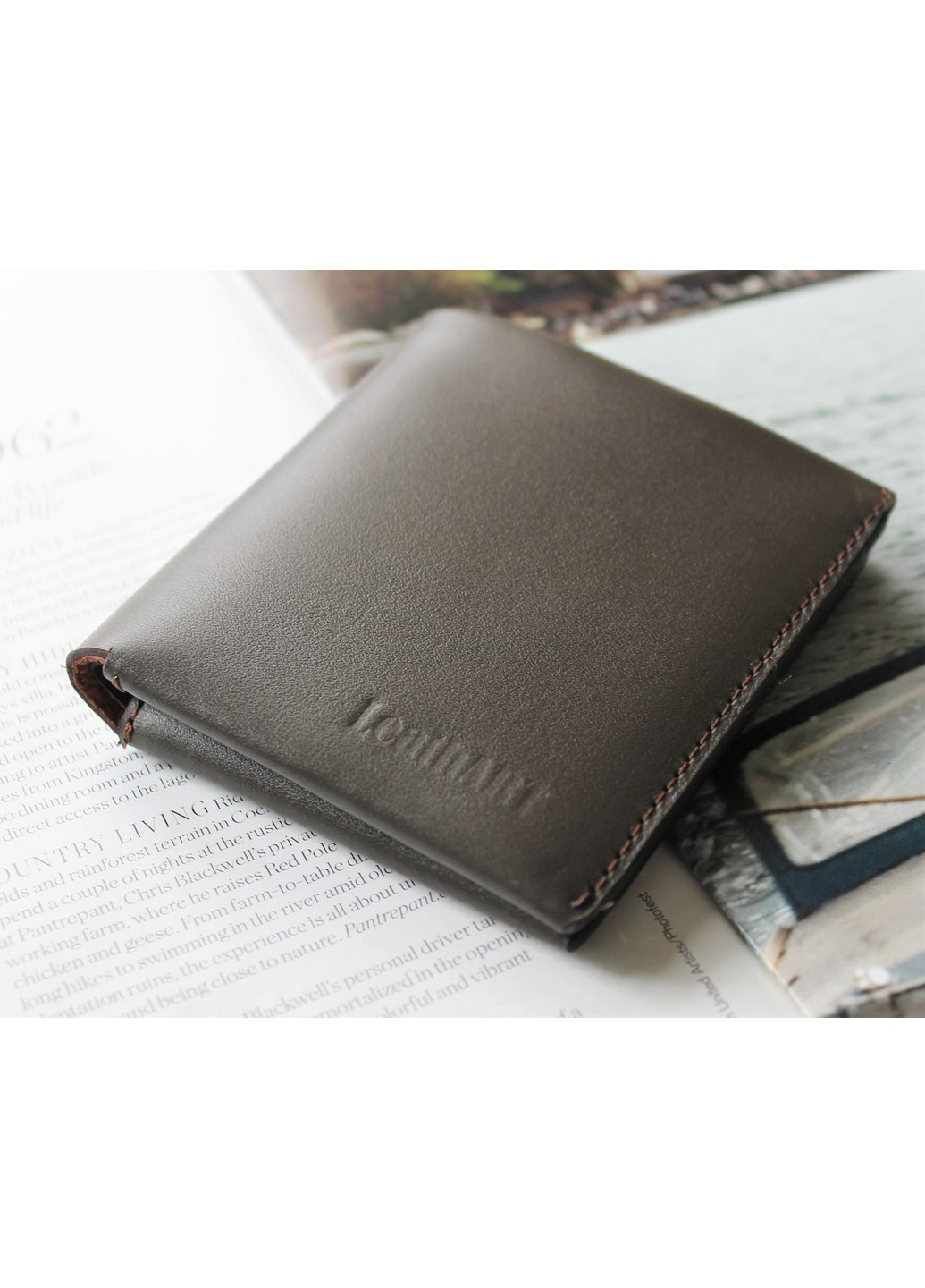 Чоловічий шкіряний компактний гаманець 10,5 х9, 3х1 см LeathART (259090895)