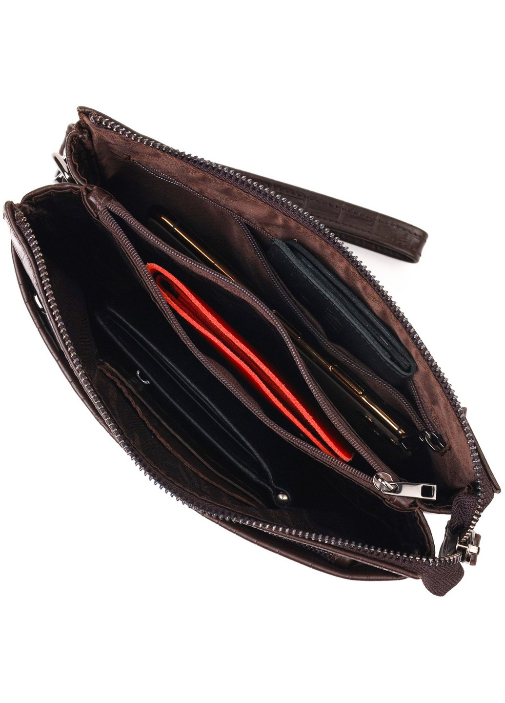 Клатч кожаный мужской 22,5х14х4 см Canpellini (259091554)