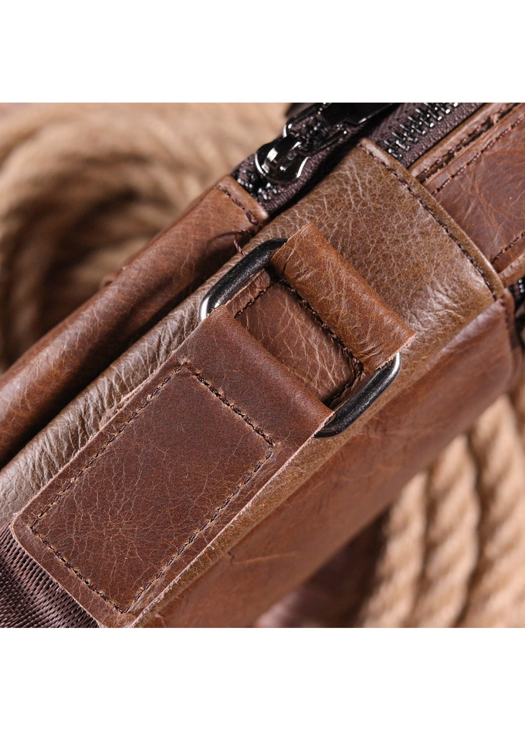 Сумка кожаная мужская 18х22х6 см Vintage (259093507)