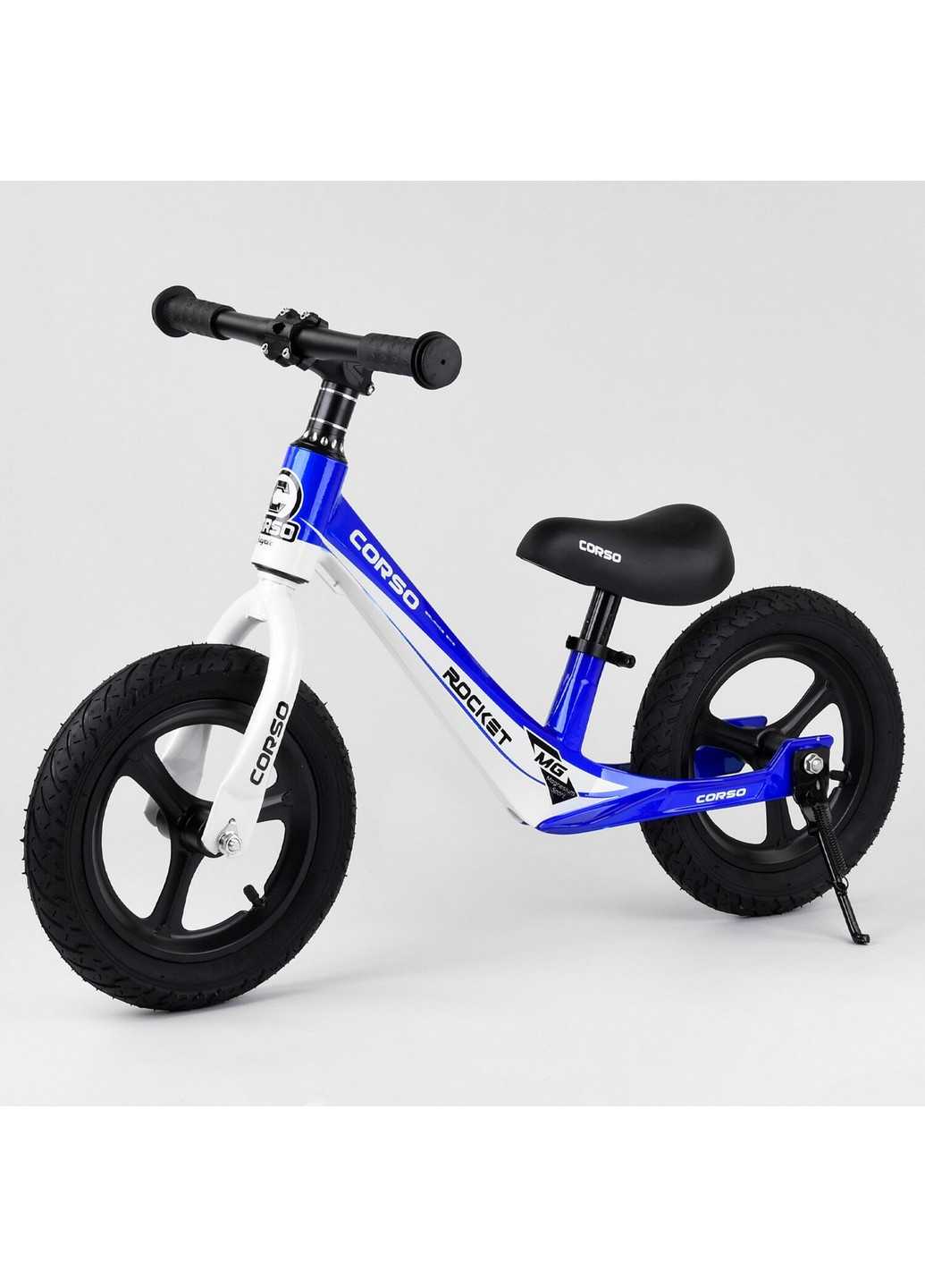 Велобег детский 12’’, с надувными колёсами, магниевой рамой и магниевыми дисками, подножка 79х15х46 см Corso (259092177)