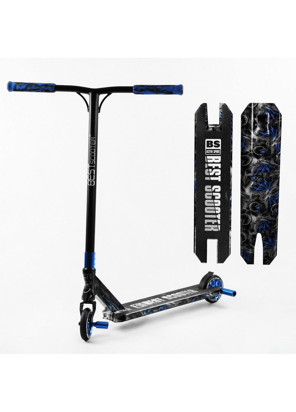 Самокат трюковый HIC-система, пеги, алюминиевый диск и дека, принт 72х13х58 см Best Scooter (259091253)