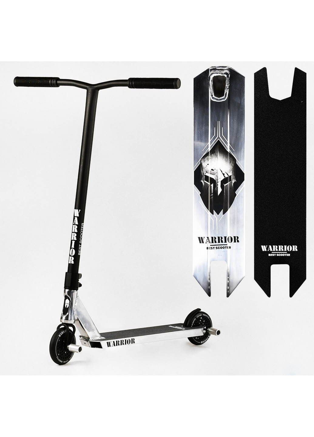 Самокат трюковый "Warrior" HIC-система, пеги, алюминиевый диск и дека, колёса PU 52х12х85 см Best Scooter (259093729)