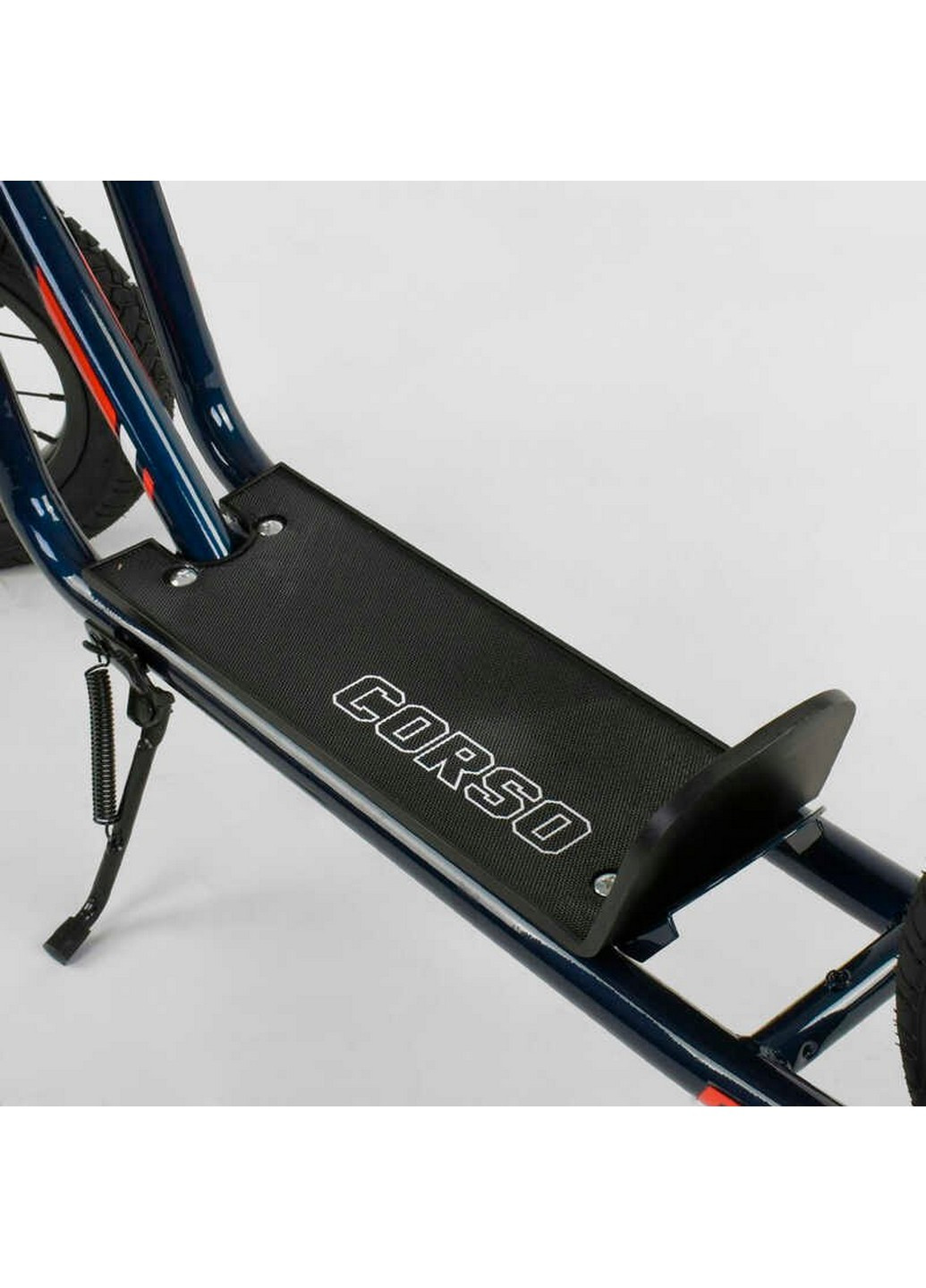 Самокат детский надувные колеса 12", ручной передний тормоз 40х15х83-95 см Corso (259091104)