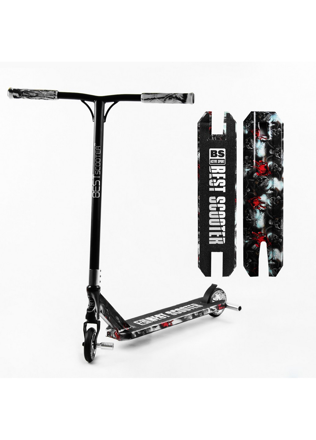 Самокат трюковый HIC-система, пеги, алюминиевый диск и дека, принт 72х13х58 см Best Scooter (259092886)