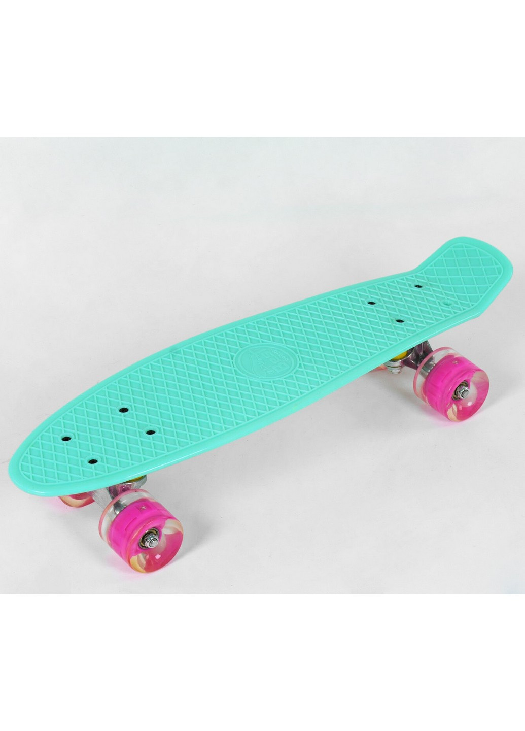 Скейт-пенни борд со светящимися PU колёсами 55х15 см No Brand (259090422)
