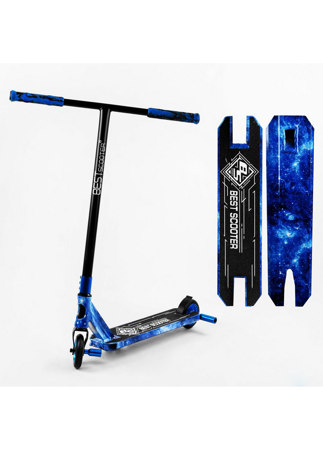 Самокат трюковый HIC-система, пеги, алюминиевый диск и дека, принт 72х13х58 см Best Scooter (259092892)