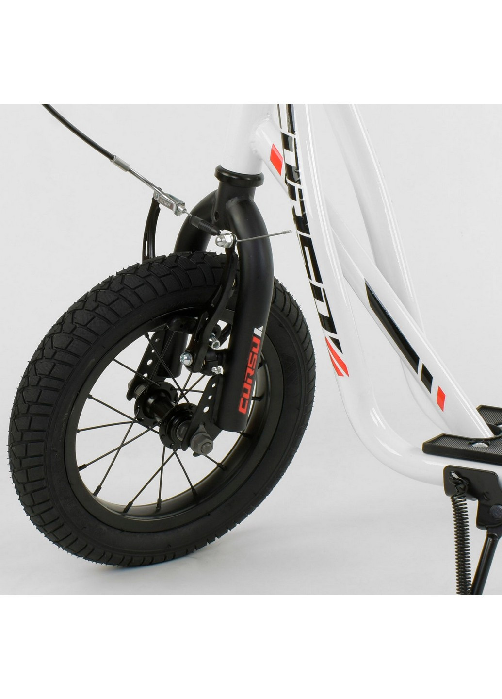 Самокат дитячий надувні колеса 12", ручне переднє гальмо 40х15х83-95 см Corso (259093817)