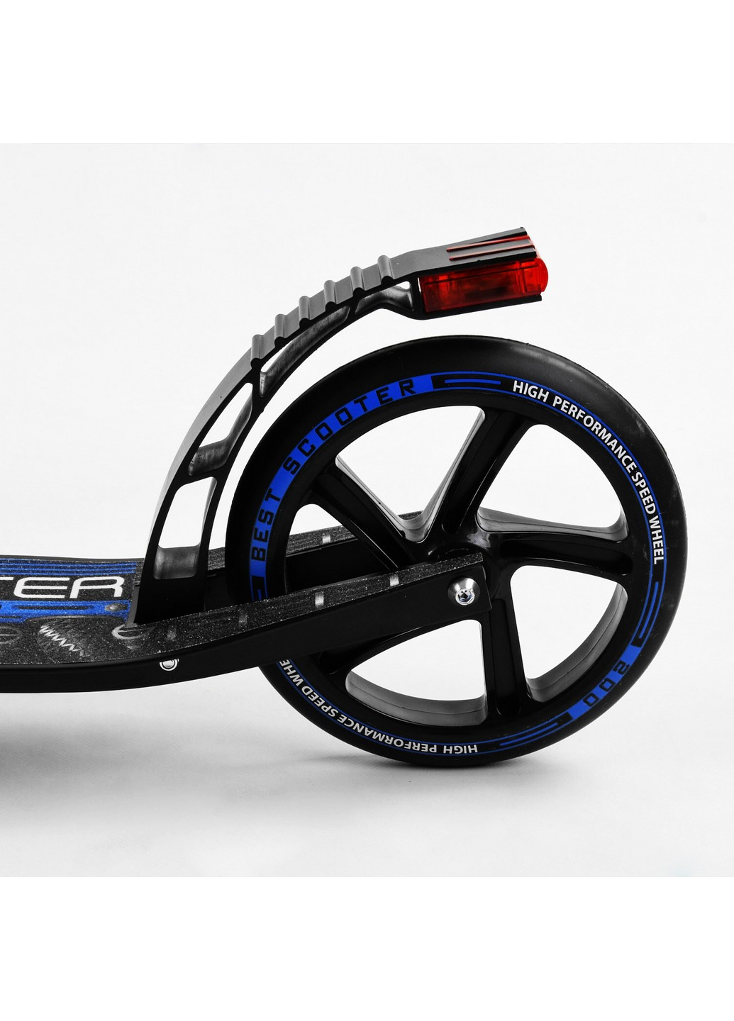 Двухколесный самокат складной, амортизатор, стоп сигнал 57х14х80-98,5 см Best Scooter (259092863)