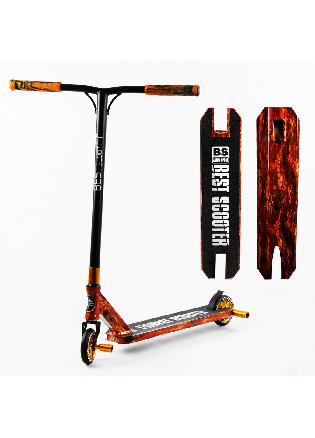 Самокат трюковый HIC-система, пеги, алюминиевый диск и дека, принт 72х13х58 см Best Scooter (259092906)