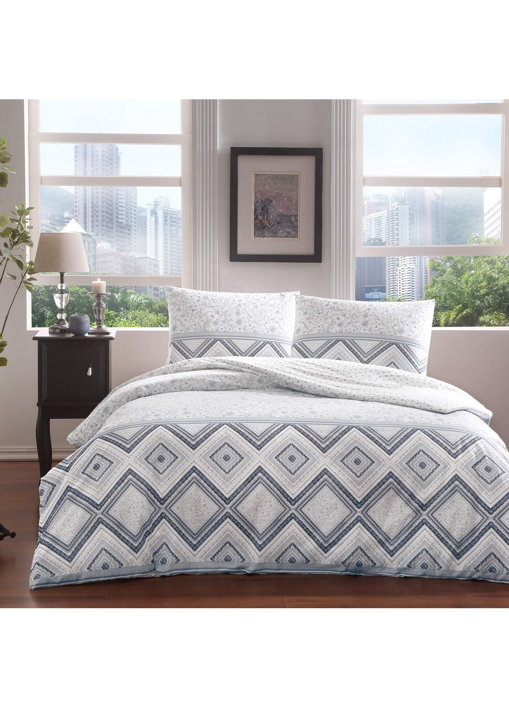 Комплект постельного белья Perry Blue Односпальный Tac (259092627)