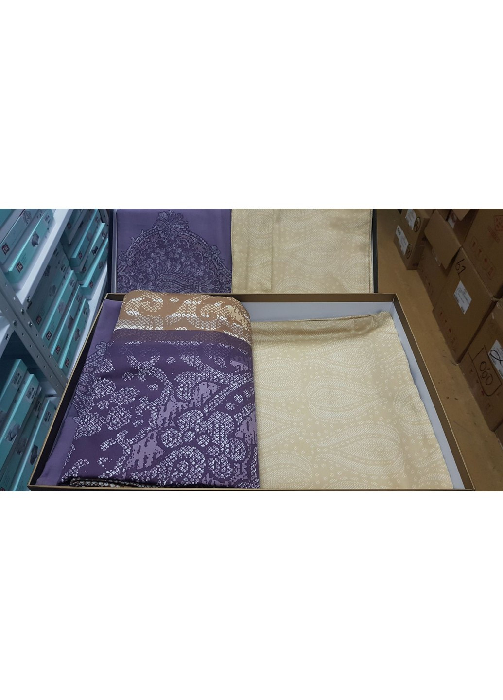 Комплект постельного белья Damas Grey Евро Tac (259090613)