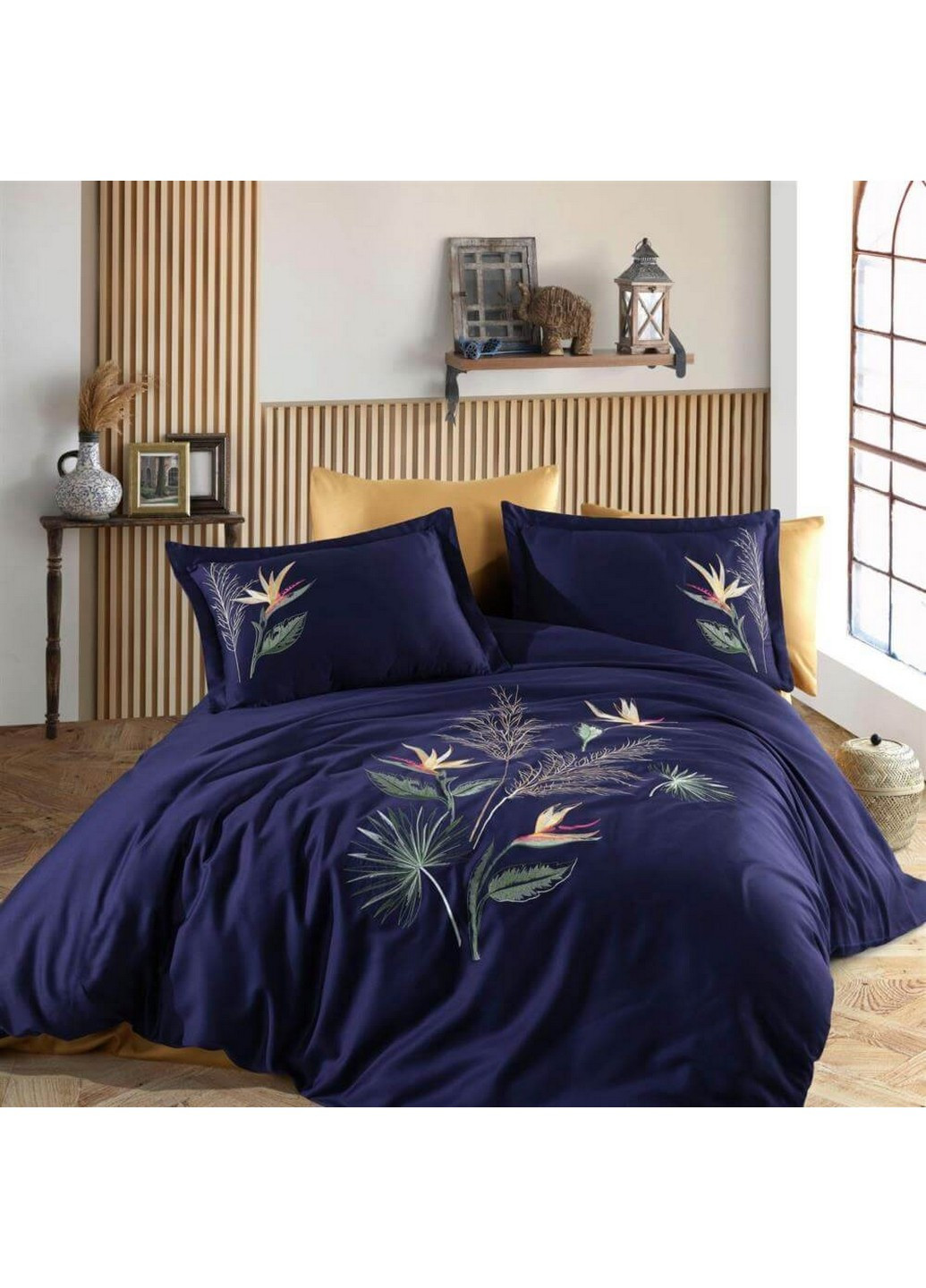 Комплект постільної білизни Starlice Blue з вишивкою Євро. Dantela Vita (259091814)