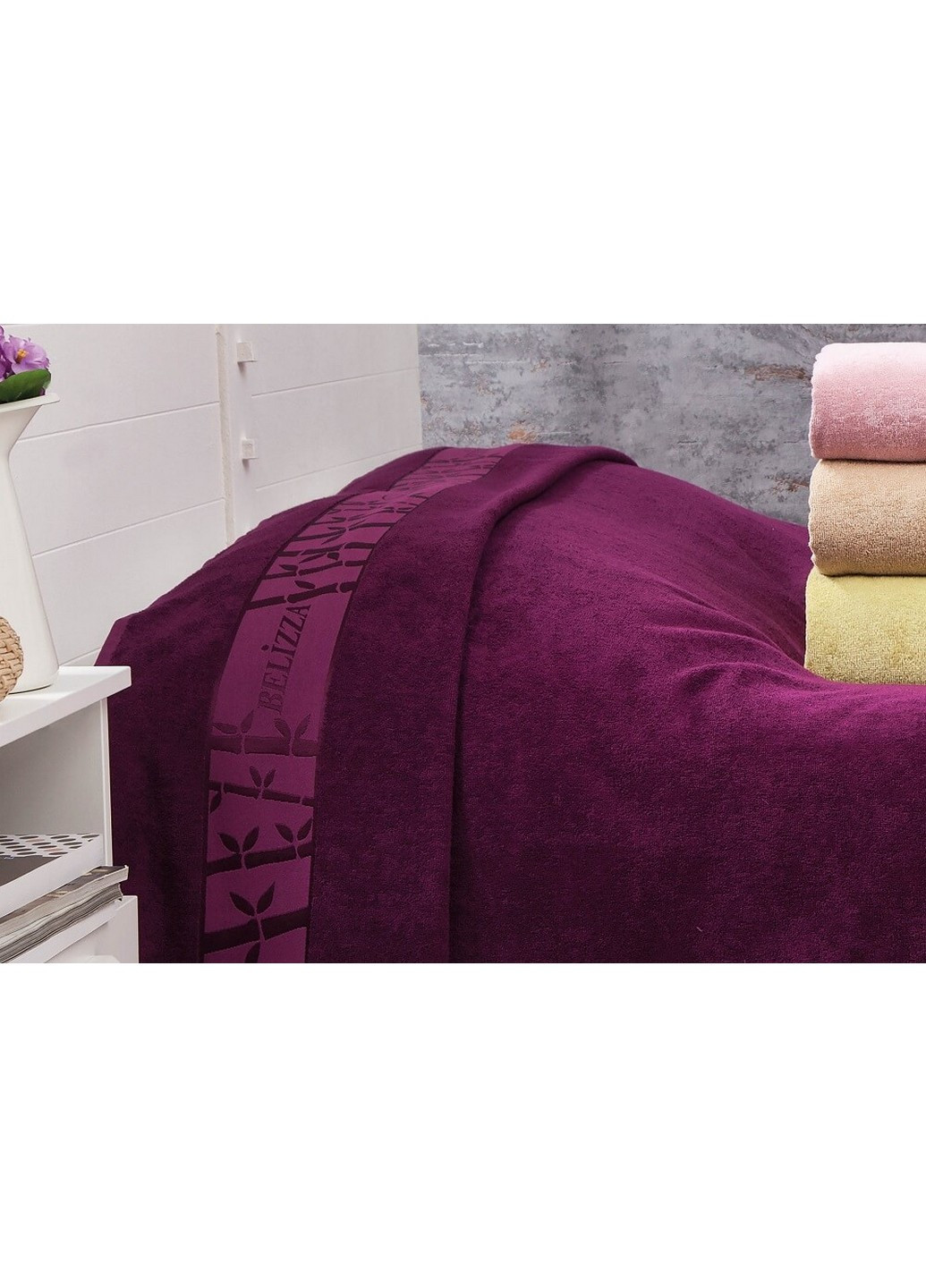 Махрове бамбукове покривало-простирадло 200х220 см No Brand (259091402)