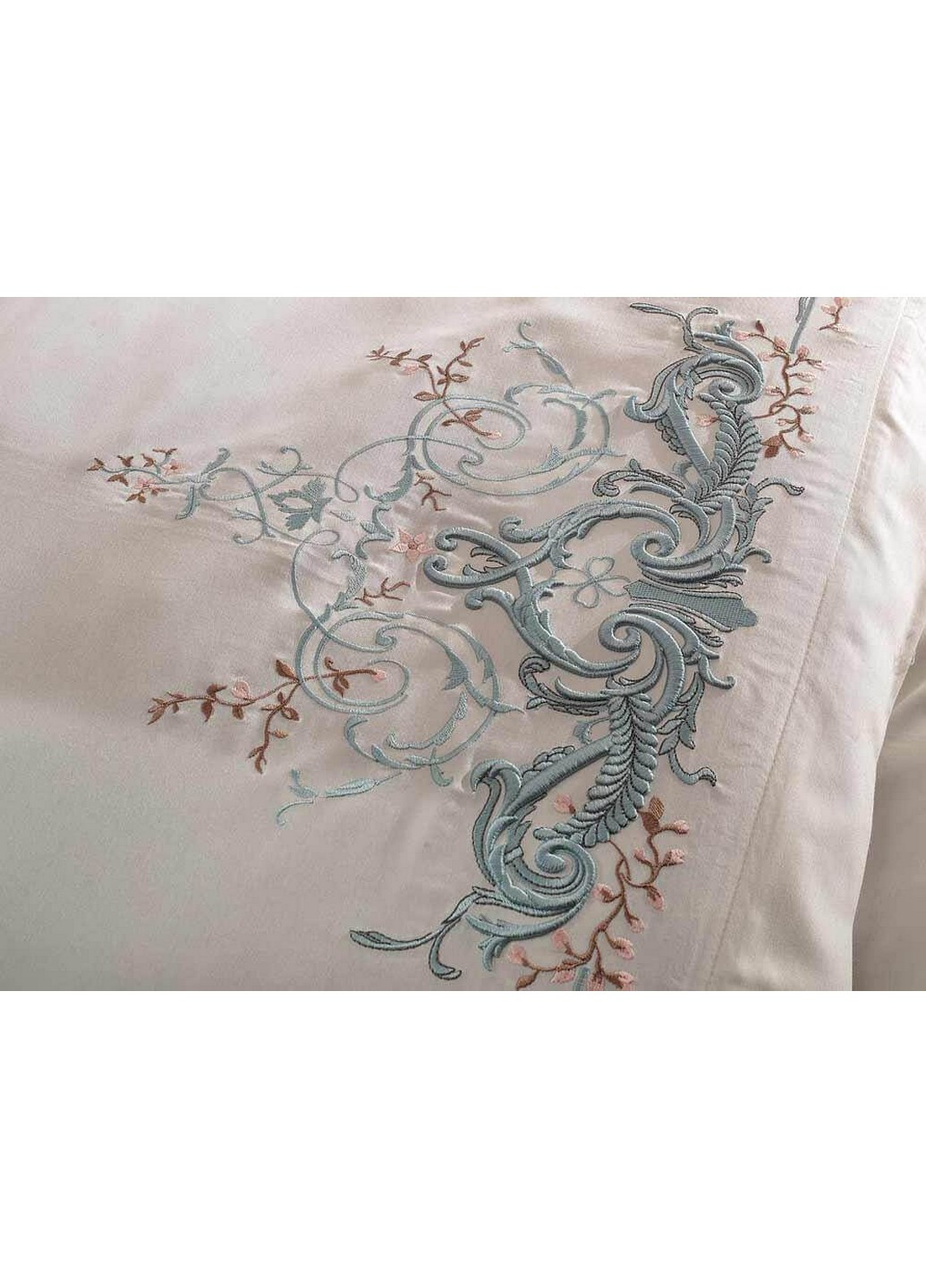 Комплект постельного белья Olivia Mint с вышивкой Евро Dantela Vita (259090825)