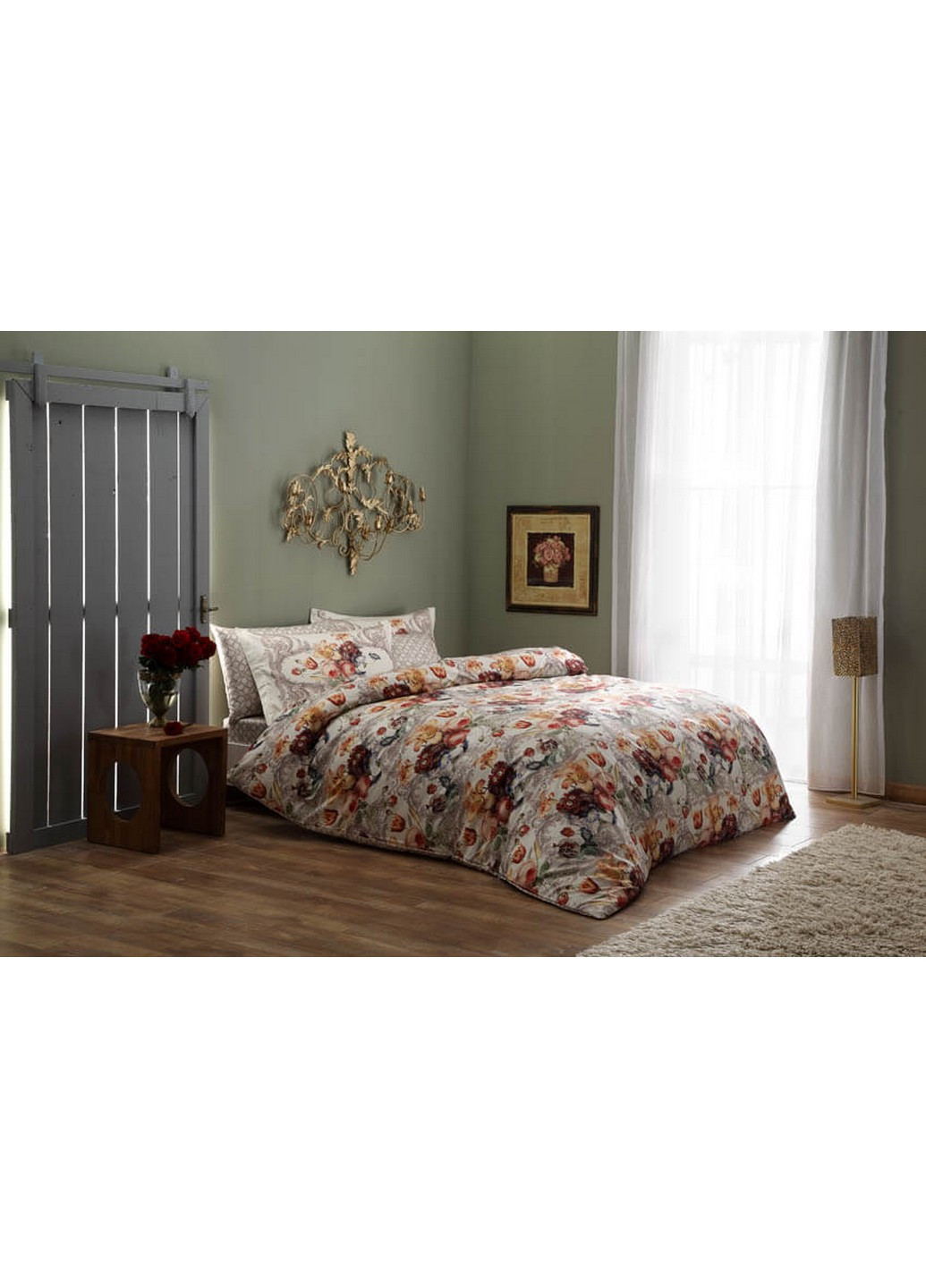 Комплект постельного белья Sharon Pink Евро Tac (259092673)