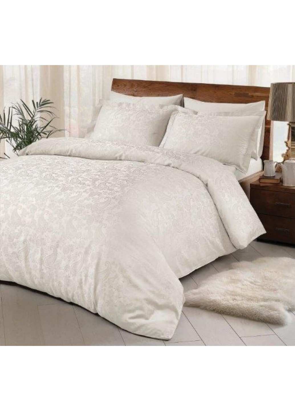 Комплект постільної білизни Brinley Cream Євро Tac (259091744)