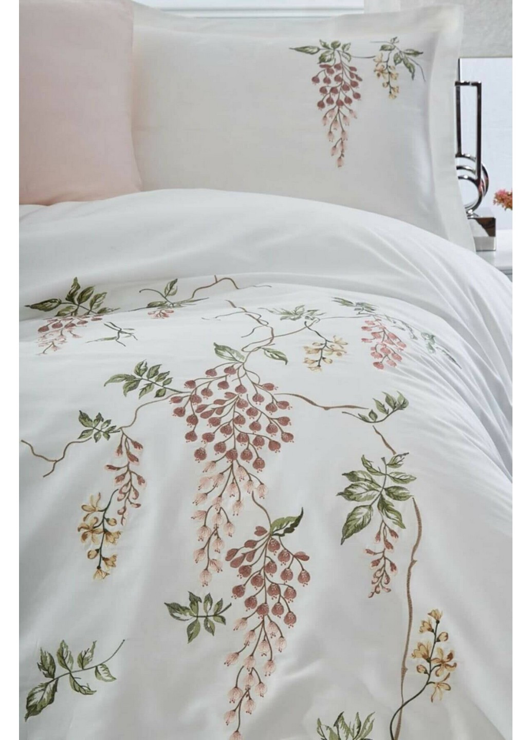 Комплект постельного белья Salkim с вышивкой Евро Dantela Vita (259093680)