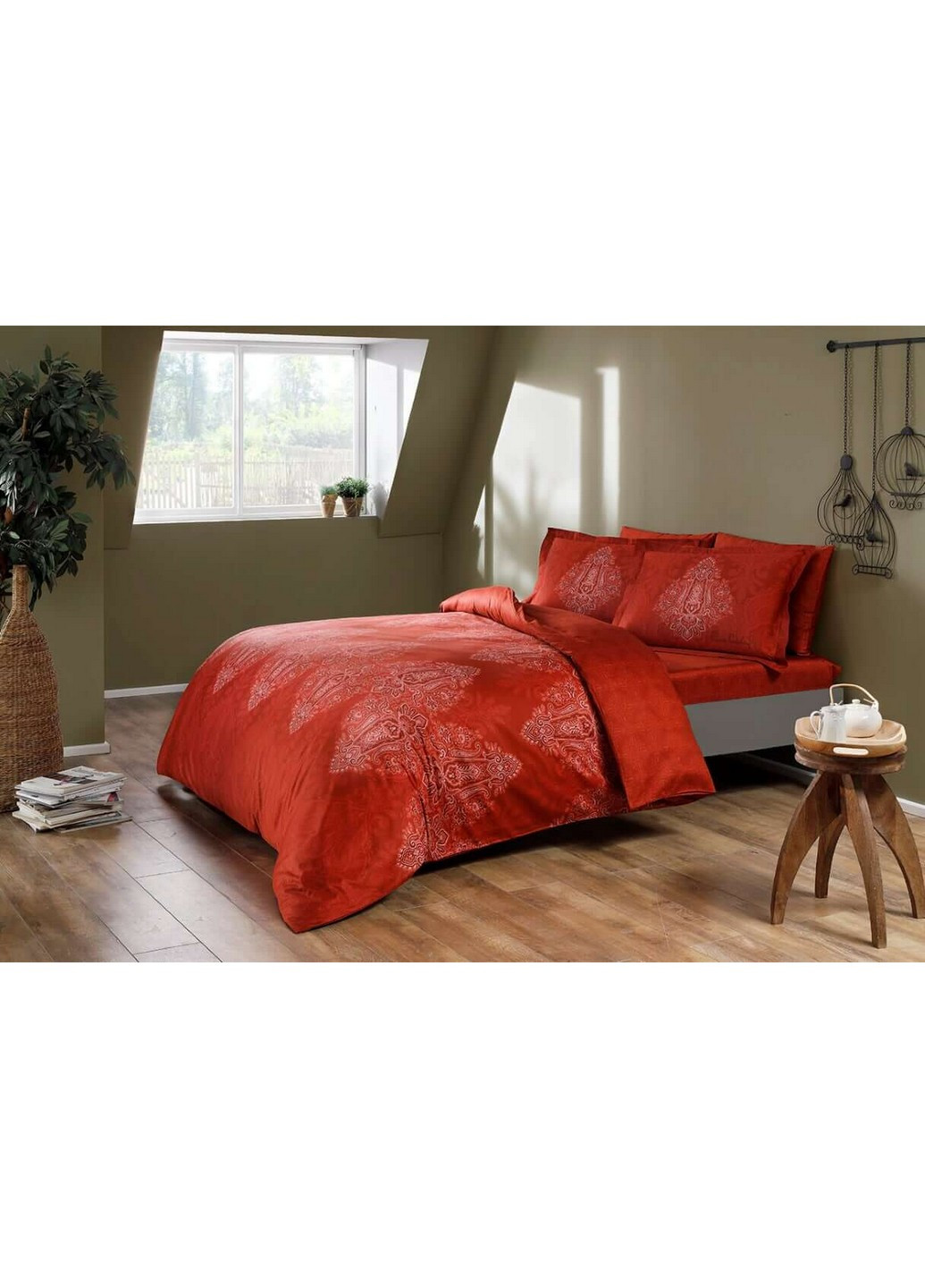 Комплект постельного белья Caledon Red Односпальный Tac (259092534)