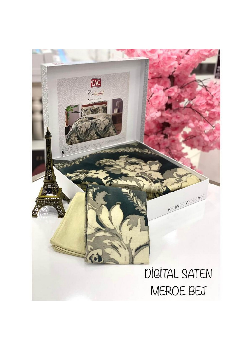 Комплект постельного белья Meroe Beige Евро Tac (259092525)