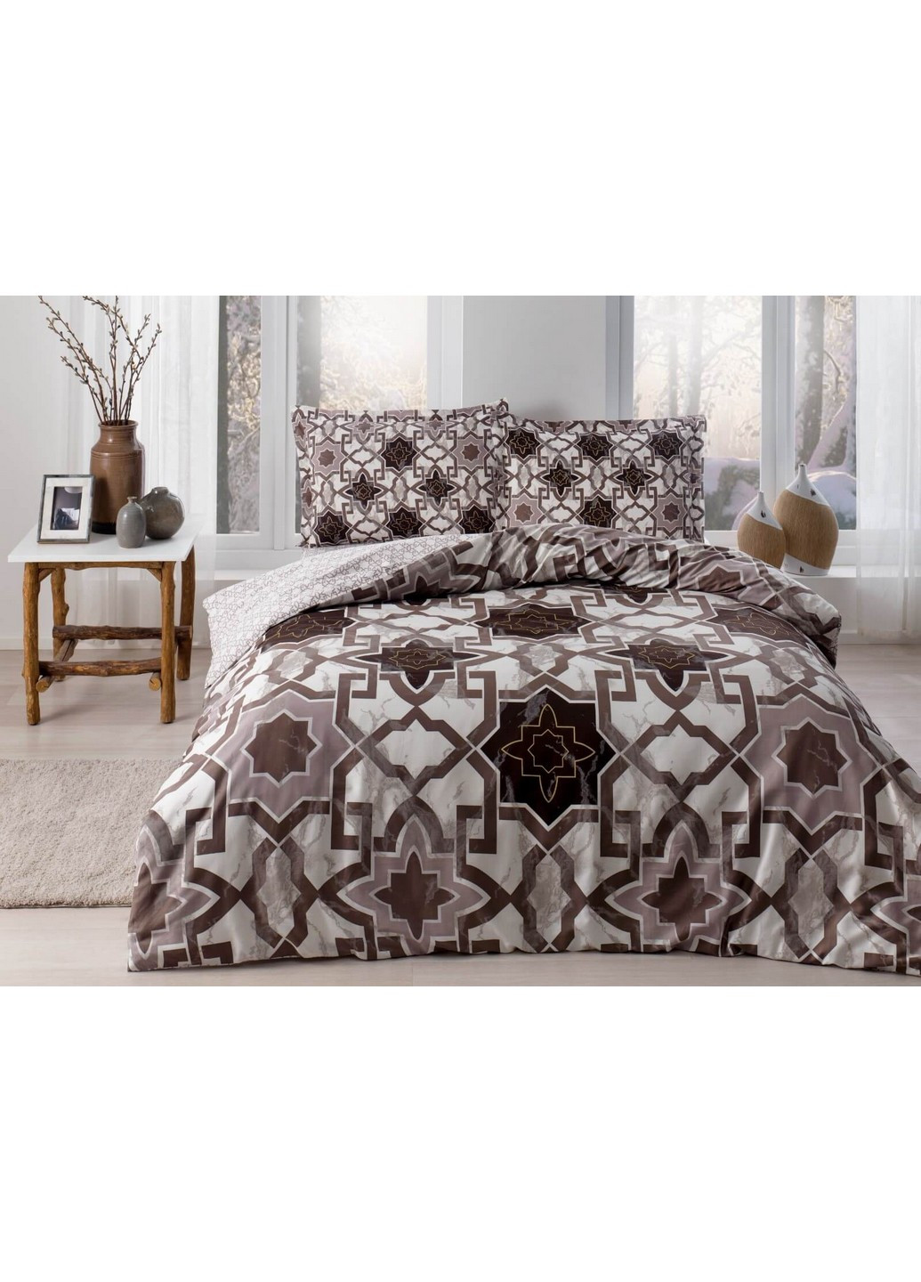 Комплект постільної білизни Loretto Coffee Євро Tac (259091662)