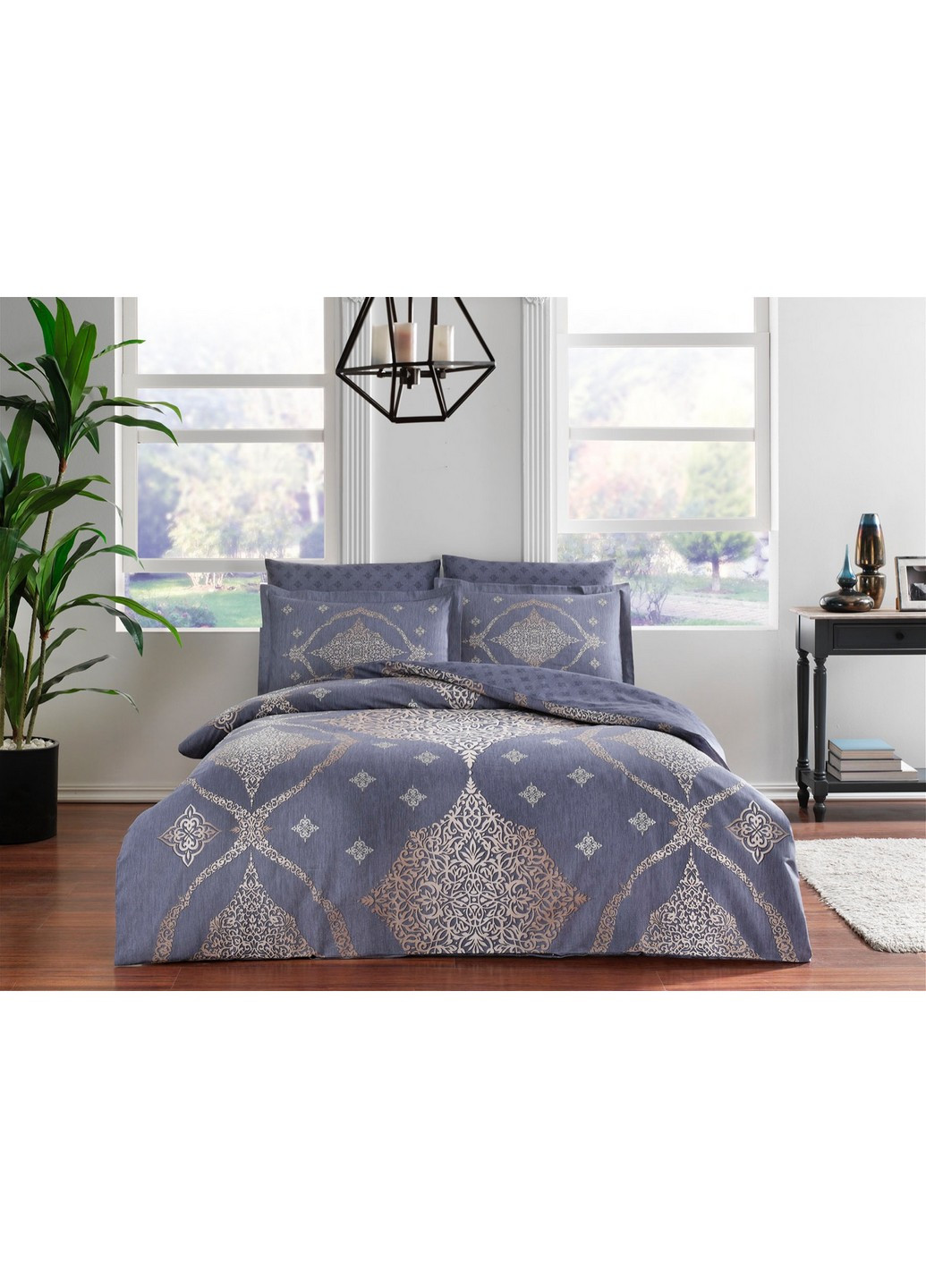 Комплект постельного белья Aira Blue Евро Tac (259091615)