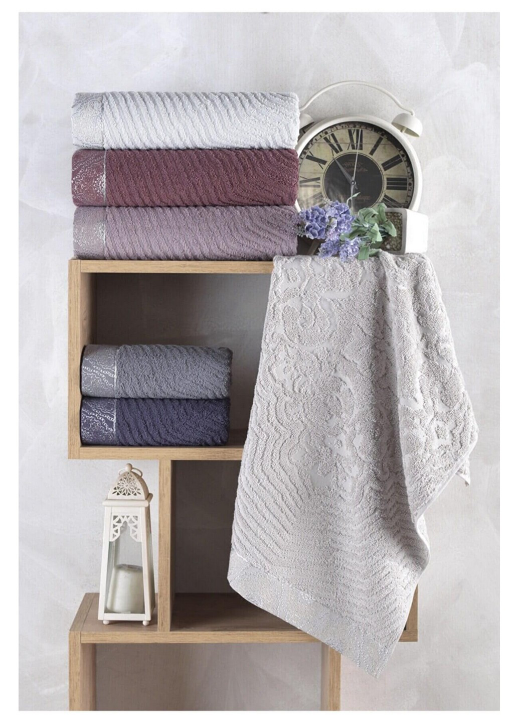 Набор хлопчатобумажных полотенец для ванной Erica (6 штук). 70х140 см Sikel комбинированный