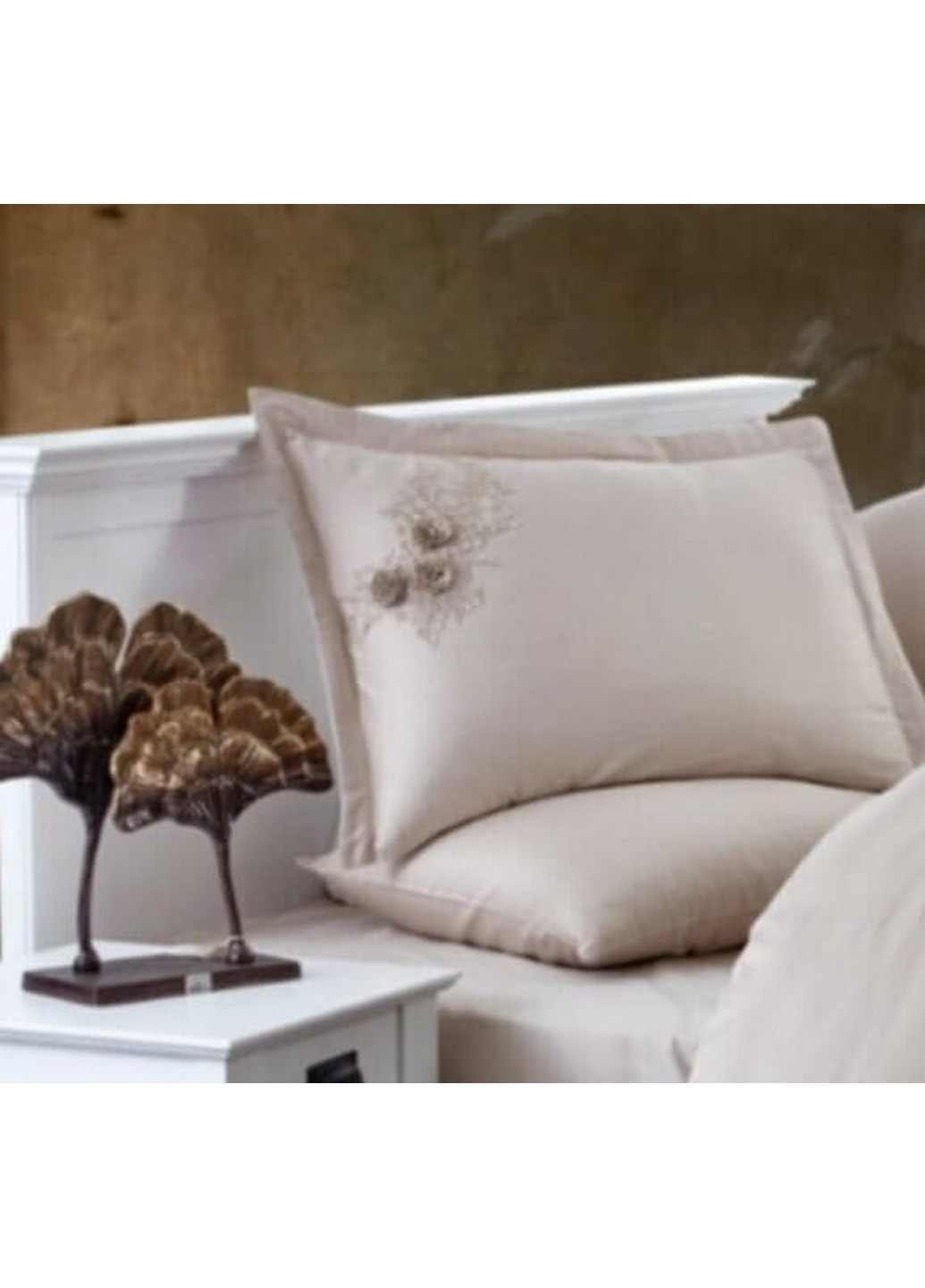 Комплект постельного белья Safir Beige с кружевом. Евро Dantela Vita (259091812)