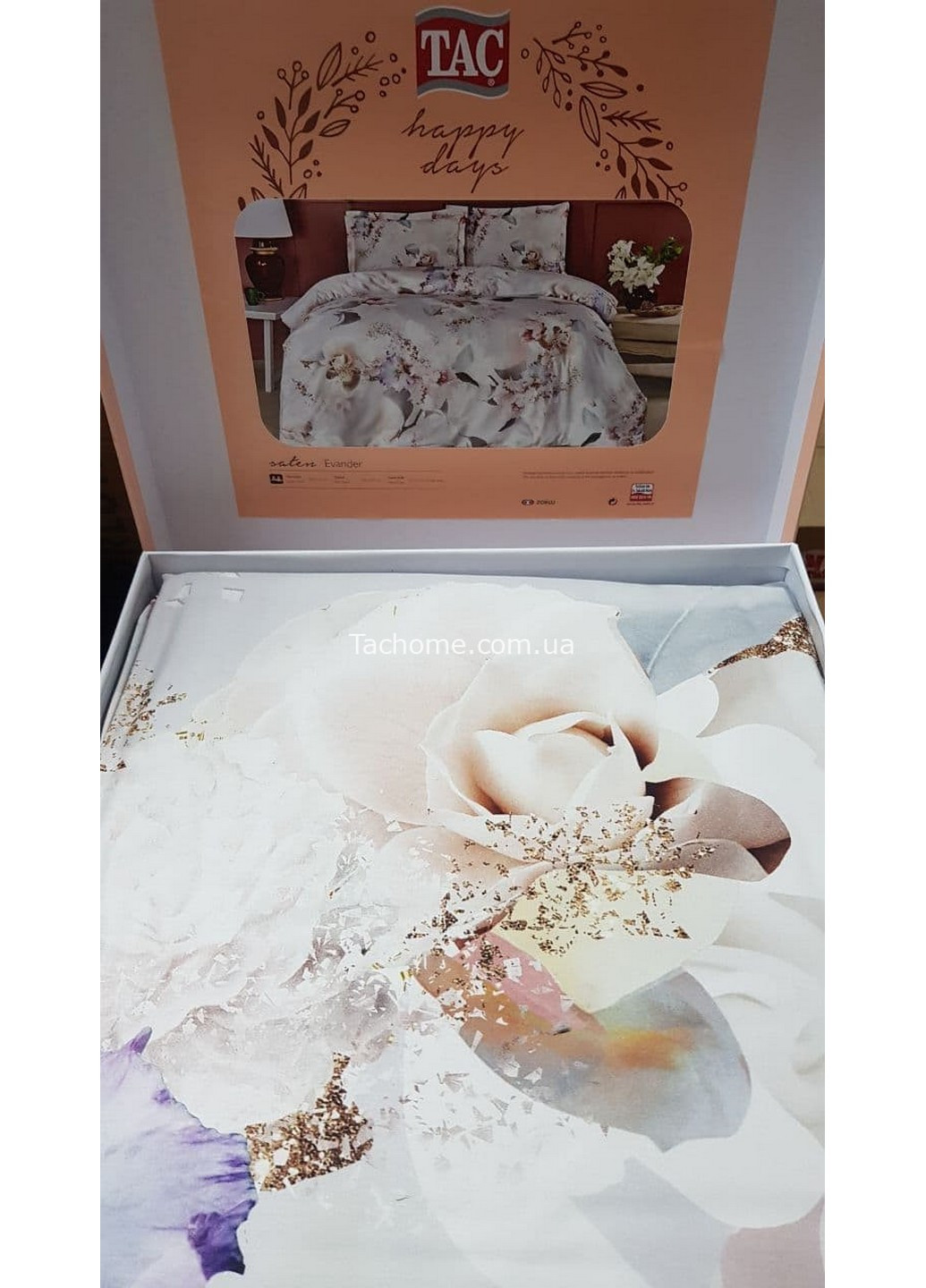 Комплект постельного белья Evander Grey Евро Tac (259092691)