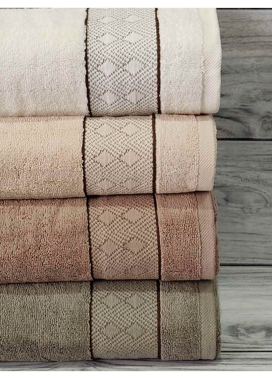 Sikel набор жаккардовых полотенцев для ванной penye side (4 штуки). 50х90 см комбинированный производство - Турция