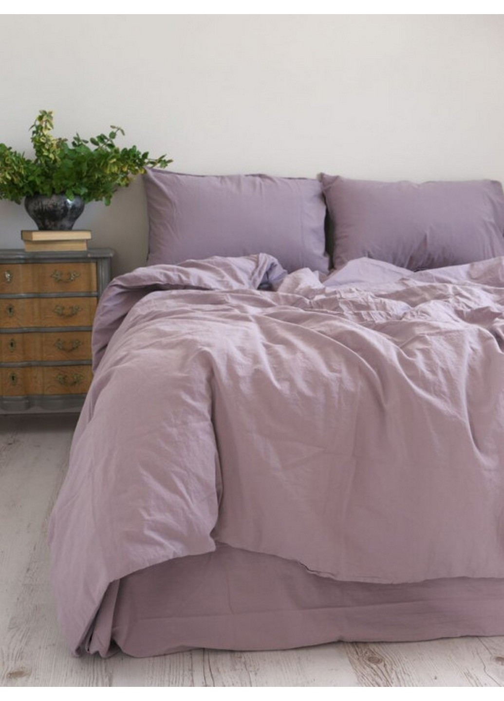 Комплект постільної білизни Standart Naturel Violet Євро Limasso (259093693)