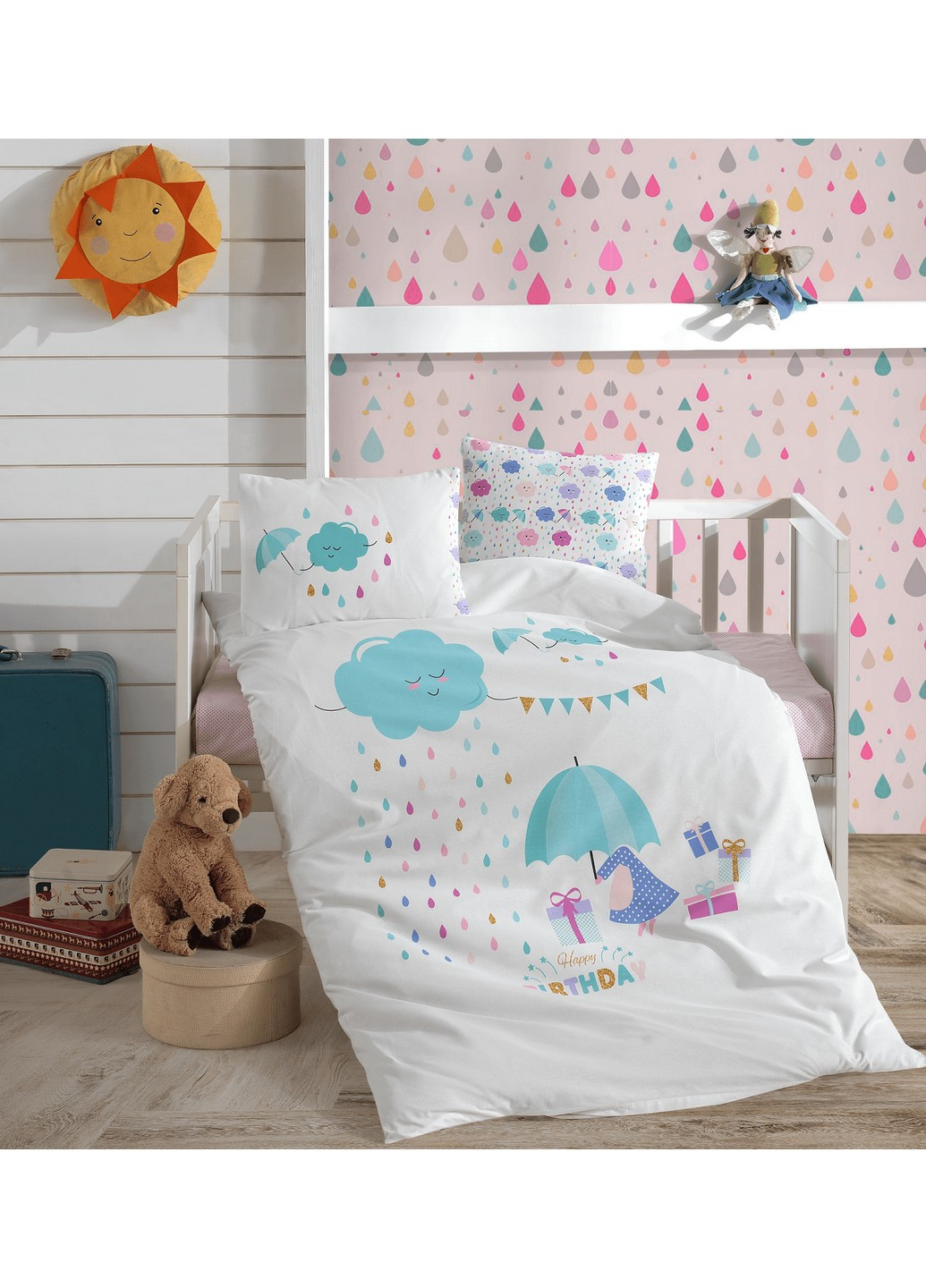 Комплект постельного белья для новорожденных Happy Birthday Детский No Brand (259093538)
