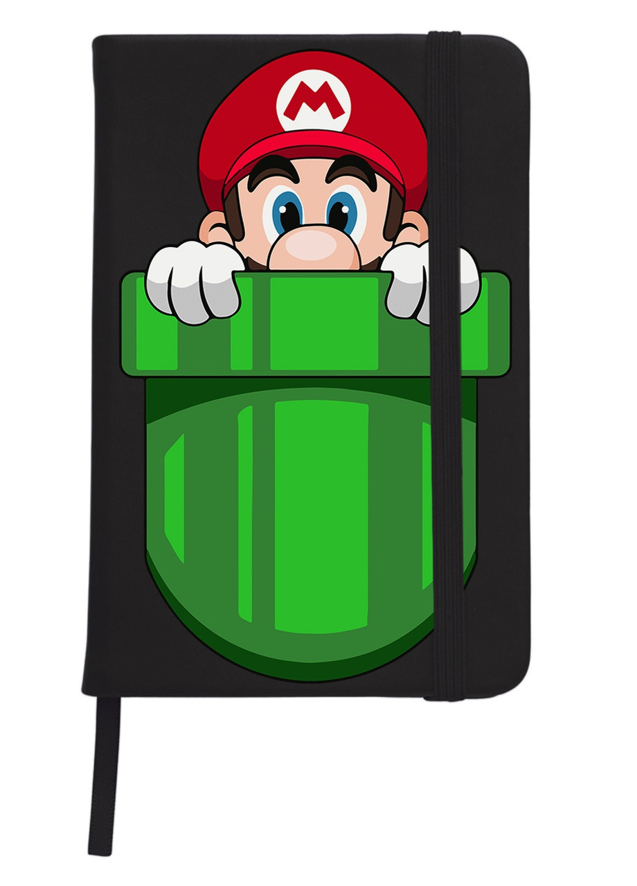 Блокнот А5 Марио в кармане Черный (92288-4022-BK) MobiPrint (259113649)