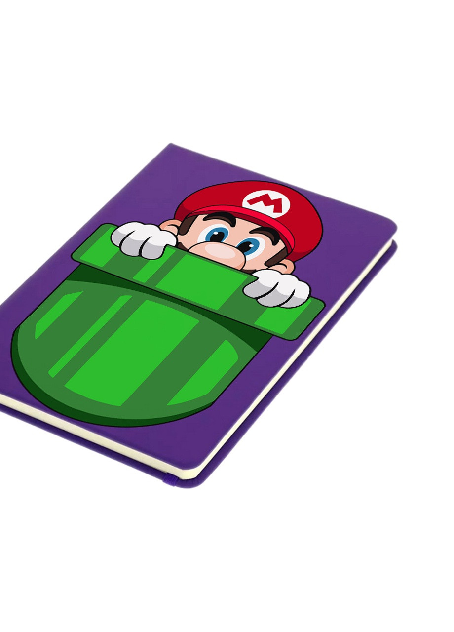 Блокнот А5 Марио в кармане Фиолетовый (92288-4022-PU) MobiPrint (259113648)