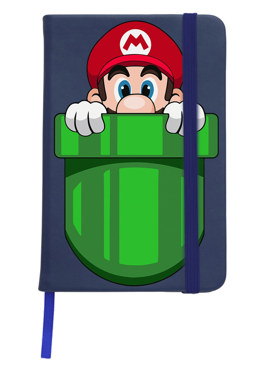 Блокнот А5 Марио в кармане Темно-синий (92288-4022-NB) MobiPrint (259113630)