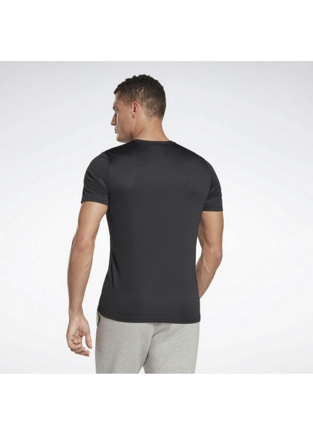 Черная мужская футболка workout ready graphic ha1082 Reebok
