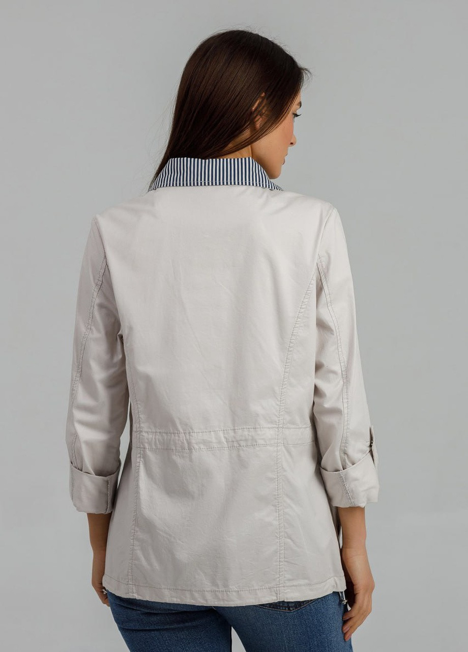 Серая демисезонная куртка-пиджак под джинсы из хлопка xl-6xl серый YLANNI