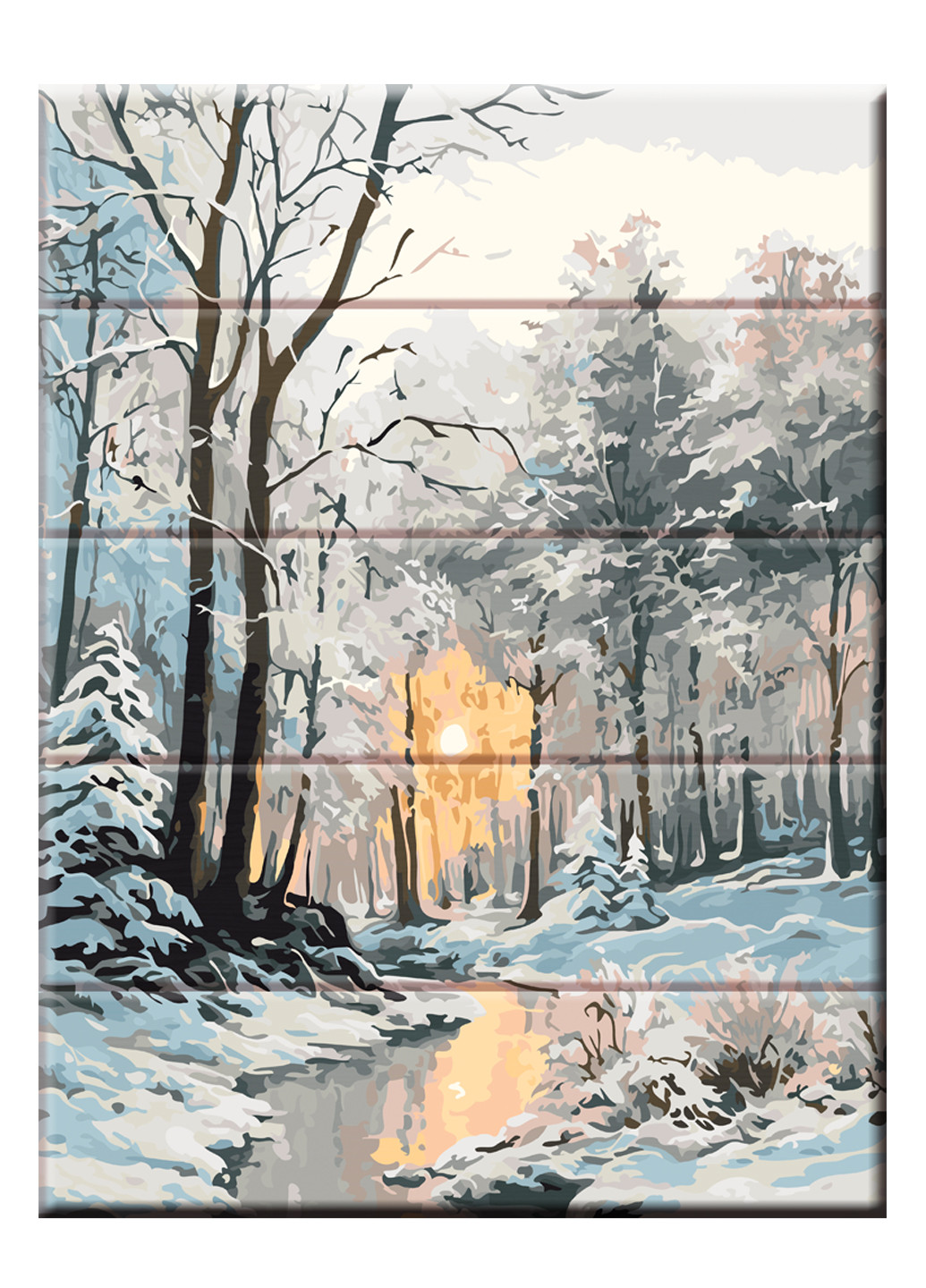 Набір малювання за номерами на дереві Зимовий ліс ArtStory (259138840)
