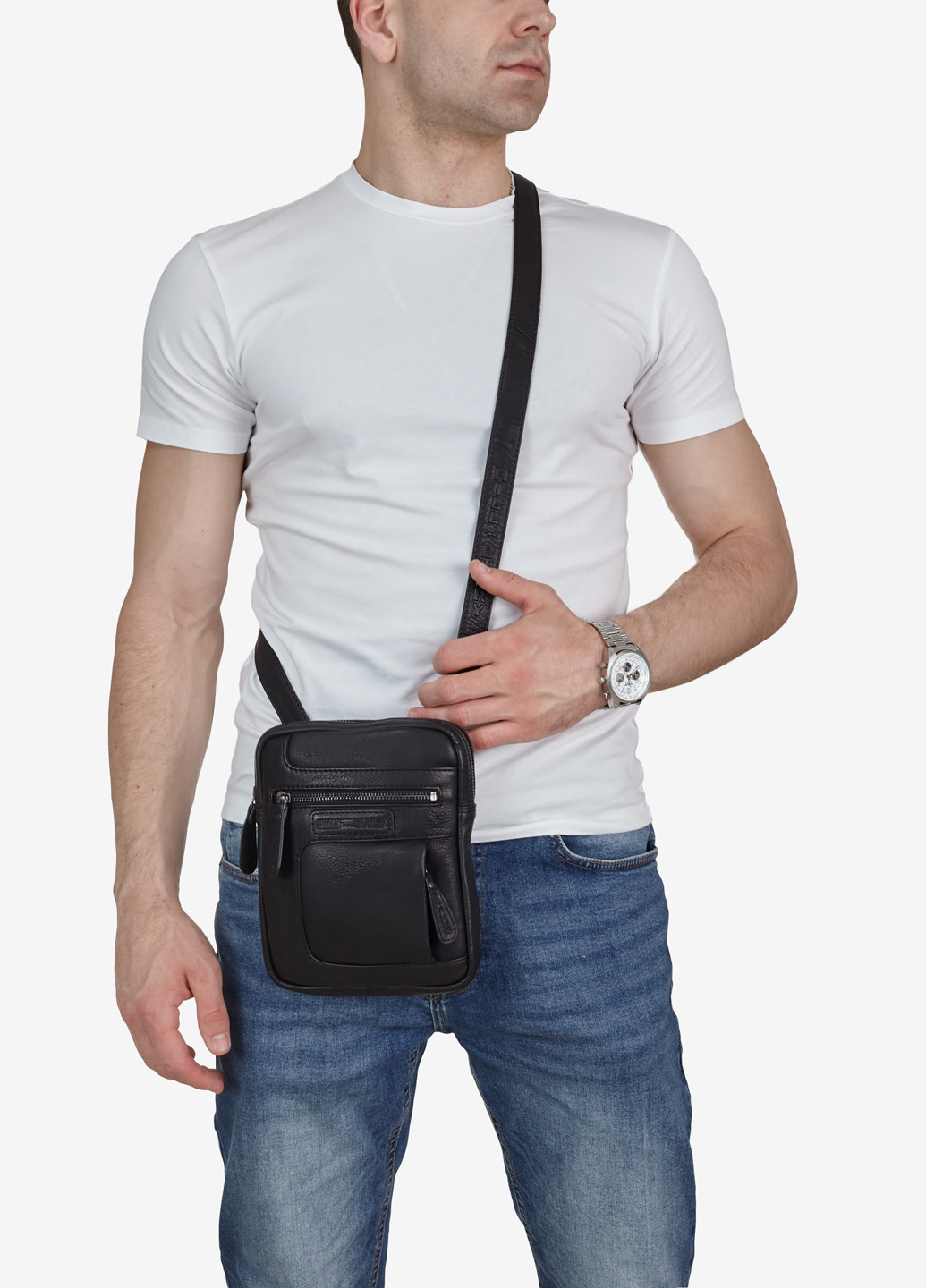 Сумка чоловіча шкіряна крос-боді маленька Сrossbody HILL BURRY (259161771)