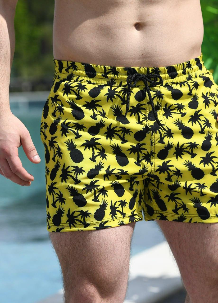 Пляжные шорты Pool day Ananas желтые 46 48 50 52 54 (S M L XL 2XL) No Brand (259142152)