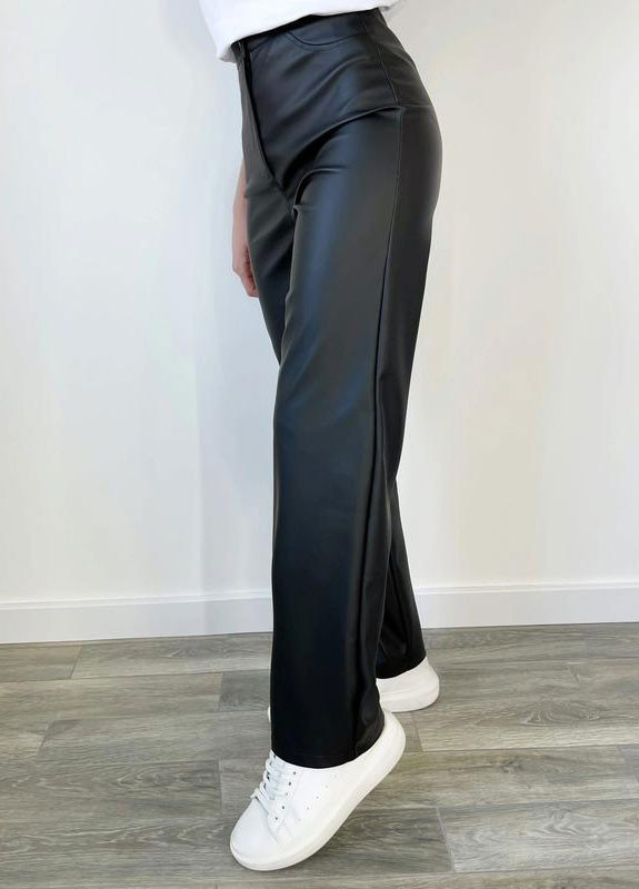 Прямые кожаные женские брюки Fashion Girl bono (259142115)
