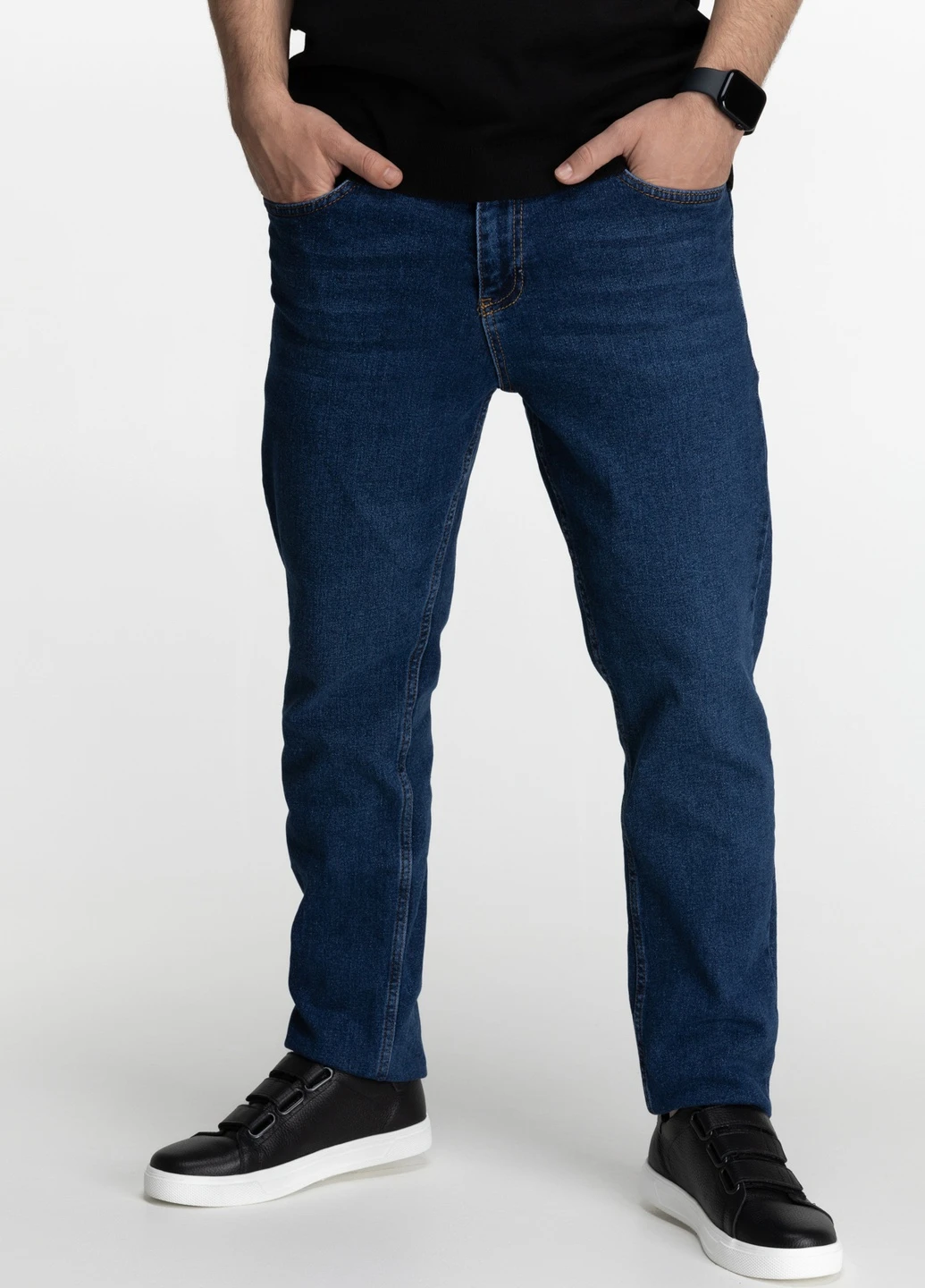 Темно-синие демисезонные джинсы regular fit Figo
