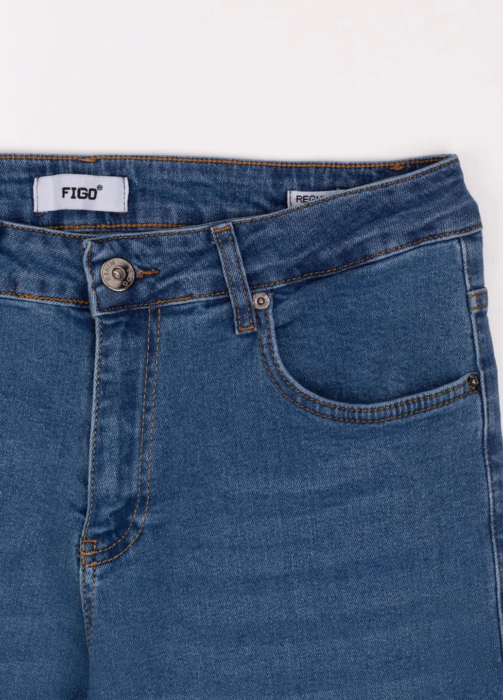Синие демисезонные джинсы regular fit Figo