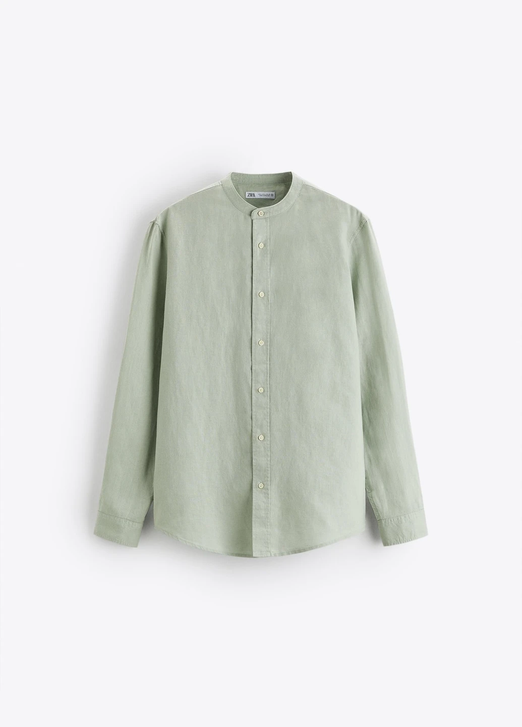 Оливковковая (хаки) повседневный рубашка Zara