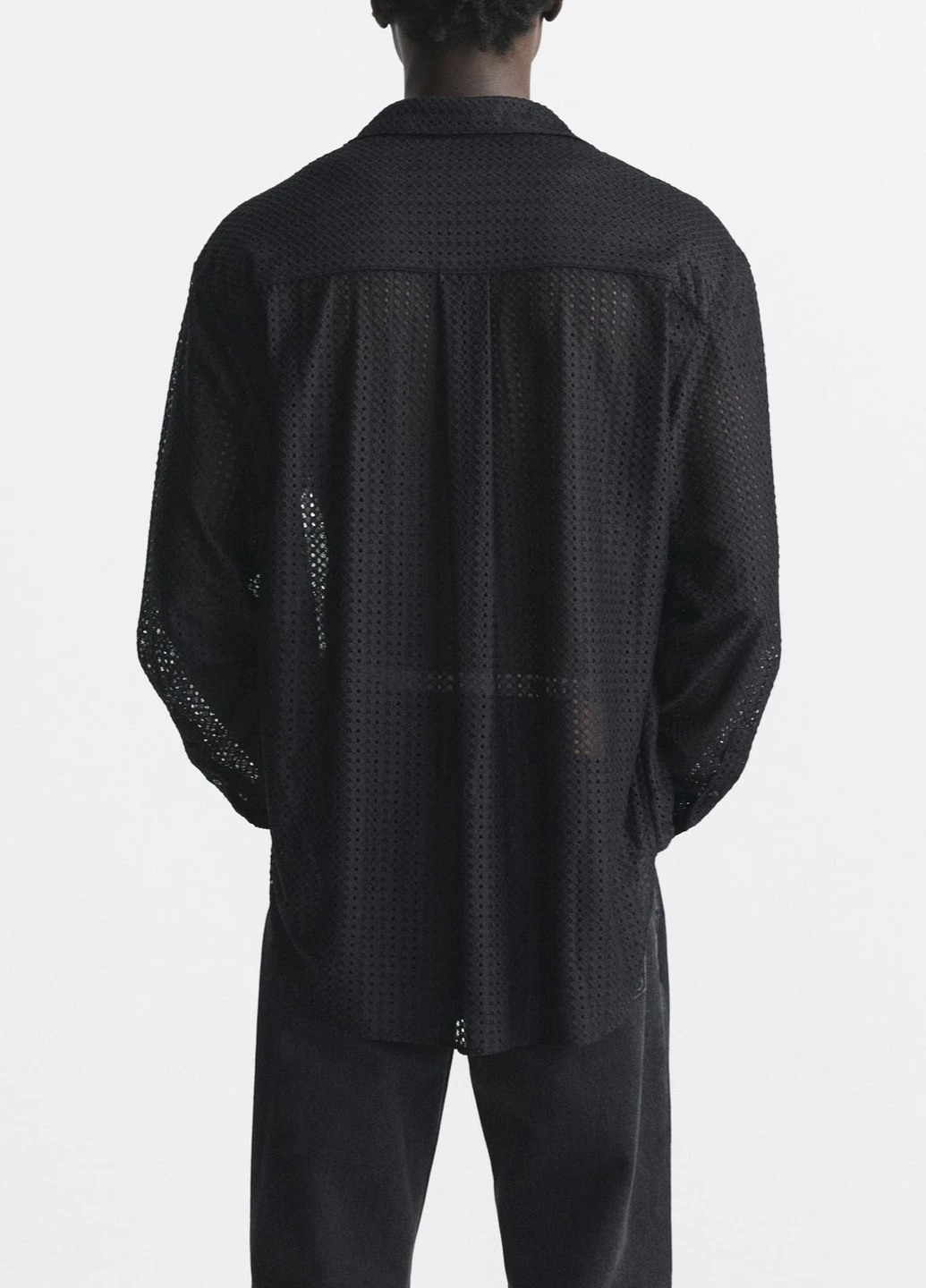 Черная вечерний рубашка Zara