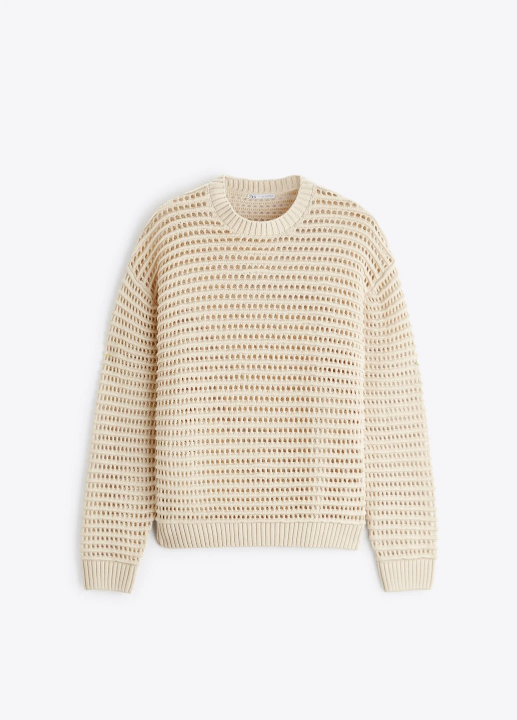 Молочный демисезонный свитер Zara
